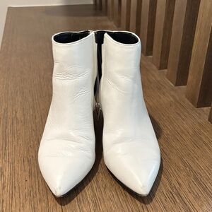 Sam Edelman White Ankle Booties
